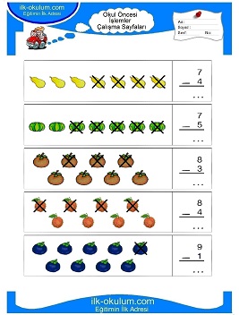 Çocuklar İçin toplam işlemi yaprak testleri 
